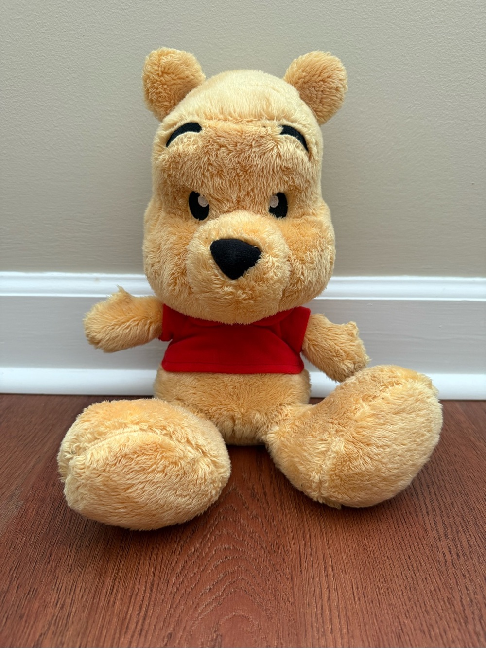 Disney Winnie The Pooh Plush Stuffed Animal Red Shirt 15” tall